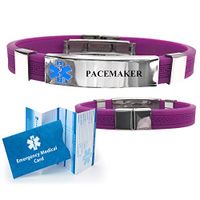 "Pacemaker" Designer Medical Alert ID Bracelet. Choose Color!