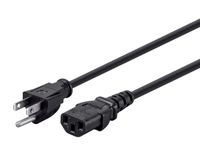 Monoprice 25ft 18AWG Power Cord Cable w/ 3 Conductor PC Power Connector Socket, 10A (NEMA 5-15P to IEC-320-C13)