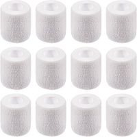 12 Pieces Adhesive Bandage Wrap Stretch Self-Adherent Tape for Sports, Wrist, Ankle, 5 Yards Each (White, 2 Inches)