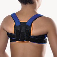 Bort StabiloFix Shoulder Posture Corrector Brace, Upper Back, Straightener to Fix Hunched, Rounded or Stooped Shoulders, Forward Back Pain, Neck Pain, Shoulder Pain Corrector (Blue, Childrens)