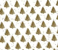 Elegant Gold Trees & SparklesWrapping Tissue Paper for Art DIY Crafts in Bulk # 757-10 Large Sheets Size 20" x 30"