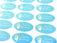Pack of 30 Christian, Religious Christmas Oval Stickers, Colorful Envelope Seals Labels for Cards, Festive Craft and Decoration