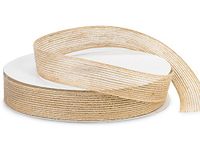 Pack Of 1, Solid Woodland Natural Ribbon 1" X 25 Yards Burlap & Polyester Blend Perfect For Natural Look To All Occasion