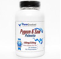 Pygeum 100mg & Saw Palmetto 320mg Standardized Extract // 200 Capsules // Pure // by PureControl Supplements