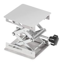 StonyLab 4"x4" Lab Scissors Jack, 100 x 100mm Stainless Steel Laboratory Support Jack Platform Lab Lift Stand Table, Expandable Lift Height Range from 45mm to 150mm, Support Weight 5KG