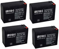 Universal Power Group 12V 10AH Sealed Lead Acid (SLA) Battery for Electric Scooter Bicycle - 4 Pack