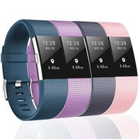 ZEROFIRE Compatible for Fitbit Charge 2 Bands, Adjustable Sport Wrist Bands Strap for Fitbit Charge 2, Women, Men, Pack of 4
