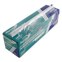 REY914SC PVC Food Wrap Film Roll in Easy Glide Cutter Box, 18quot; x 2000 ft, Clear
