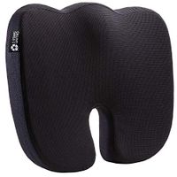 Seat Cushion Pillow for Office Chair - 100% Memory Foam Soft Coccyx Pad - Tailbone, Sciatica, Lower Back Pain Relief - Contoured Posture Corrector for Car, Wheelchair, Computer and Desk Chairs