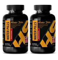 Natural Diuretic Pills - Water Pills (Diuretic Formula) - Natural Water Pills Weight Loss - Green Tea Capsules - 2 Bottles 120 Capsules