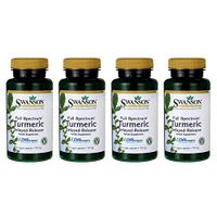 Swanson Full Spectrum Turmeric Delayed Release 750 Milligrams 60 Veg Capsules (4 Pack)
