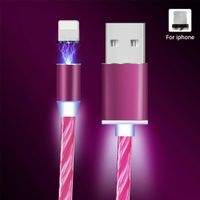 Magnetic Absorption Data Cable Innovative New 3 in 1 360 Degree Rotary Interface 7 Colors Streamer Automatic Calibration Docking Charging Absorbing Stream Data Line for Android/iOS/Type-C Phone