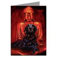 Labrador Retriever with Buddha Notecard Set
