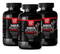 Energy Supplements for Men with Fatigue - Muira PUAMA - Male Enhancement - LIBIDO Booster - Energy Tonic - Energy Booster Pills - 3 Bottles (270 Capsules)