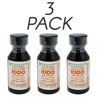 Germa Iodine Salicilic/YODO Saliclico First Aid External Use Antiseptic and Antibacterial 1 Oz - Pack of 3