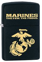 Zippo Personalized Message Engraved on Backside Customized U.S. Marine Corps. Windproof Lighter (Style3)
