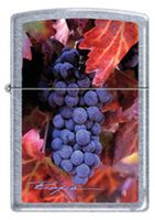 Napa Valley Vines and Wine Chrome Zippo Lighter - Artist William Boyce