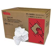 Cascades Like-Rags Spunlace Towels, White, 14 3/8 x 14, 250/Carton