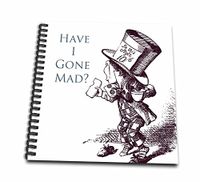 3dRose db_110410_2 Mad Hatter Have I Gone Mad Alice in Wonderland-Memory Book, 12 by 12-Inch