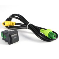 USB Switch Cable, 100cm USB Switch Cable Harness For RCD510 RNS315 Golf MK6 Jetta MK5 Sagitar