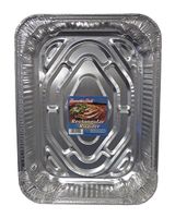 Durable Foil Rectangular Aluminum Roasting Pan with Label, 18" x 13-5/16" x 2-5/8" (Pack of 50)