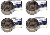Brady High Adhesion Vinyl Label Tape (M71C-2000-595-WT) - Black on White Vinyl Film - Compatible with BMP21-PLUS, IDPAL, and LABPAL Label Printers (Fоur Расk, Black/White)