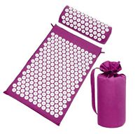 Back Acupressure Mat Set, Yoga Massage Mat with Pillow & Carrying Bag for Back/Body Pain Treatment, Relaxation