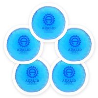 Small Round Gel Ice Packs with Cloth Backing for Hot or Cold Therapy - Perfect for Wisdom Teeth, Tired Eyes, Headaches, Kids Injuries & Baby Aches (Flexible, Reusable, Multipurpose 5-Pack)