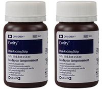 Covidien 7631 Curity Plain Packing Strip, 1/4" x 15 ft. (Pack of 2)