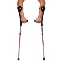 Forearm Walking Stick, Elbow Cane Foldable Light Aluminum Alloy Auxiliary Height Adjustable Balance Walker (100-110) cm, 2 Pieces, Suitable for The Elderly Disabled