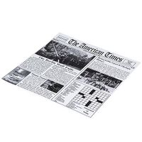 Dry Waxed Deli Paper Sheets - Paper Liners for Plasic Food Basket (100 Pack News Print)