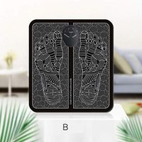 JJDD'G EMS Tens Foot Massager Pad Mat with 6 Modes, 9 Adjustable Levels Fibromyalgia Painful Diabetic Neuropathy,Battery
