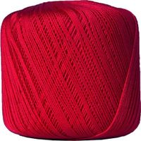 Threadart 100% Pure Cotton Crochet Thread - Size 10 - Color 12 - RED -2 sizes 27 colors available
