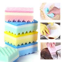 LEANO Multi-Functional Cleaning Sponge Dishwashing Wipe Sponge Kitchen Clean Tools Sponges