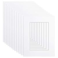 8x10 Picture Frame Mats for 5x7 Pictures with White Core Bevel Cut Pack of 12