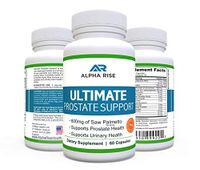 Ultimate Prostate Support - Saw Palmetto & Pygeum Supplement for Enlarged Prostatitis BPH Health - Herbal Vitamin Formula - Relief from Frequent Urination - Natural DHT Blocker Helps Prevent Hair Loss