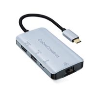 CableCreation USB C Hub, Type C Multiport Adapter (Compatible Thunderbolt 3), USB-C to HDMI + USB 3.0 + Ethernet + USB-C Female Charger Adapter, Compatible with MacBook Pro 2017 and More, Space Gray
