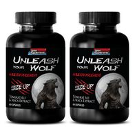 Natural Testosterone Booster for Men - Unleash Your Wolf - Natural Male Enhancement Formula - Panax Ginseng Sex - 2 Bottles 120 Capsules