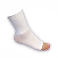 AT Surgical Athletic Pull-On Mid-Calf Ankle Compression Sleeve, White (Medium)