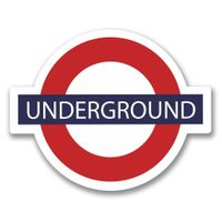 2 x 15cm/150mm London Underground Vinyl SELF ADHESIVE STICKER Decal Laptop Travel Luggage Car iPad Sign Fun #6403