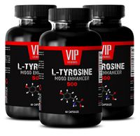 Brain and Memory Energy Booster - L Tyrosine 500MG - l tyrosine 500MG - 3 Bottles (180 Capsules)