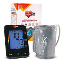 Blood Pressure Monitor Upper Arm (Smart Pressurized Tech), with 8-13" Large Cuff, Automatic Clinical Accurate BP Machine, 2 Users 180 Memory with Date