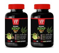 Anxiety Help - Organic Hemp Seed Oil 1000MG - Pain Relief - Brain and Heart Health - Hemp Seed Oil Tablets - 2 Bottle (240 Liquid Caps)