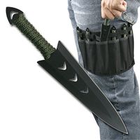KCCEDGE BEST CUTLERY SOURCE Tactical Knife Survival Knife Hunting Knife 6pcs Fixed Blade Knife Set Razor Sharp Edge Camping Accessories Camping Gear Survival Kit Survival Gear Tactical Gear 52593