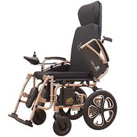 Electric Wheelchair, Can Lie or sit 360 ° Joystick Lithium Battery Lightweight Folding Transport Wheelchair Chair, Electric Wheelchairs for Adults Elderly, Rollator Walker with Seat
