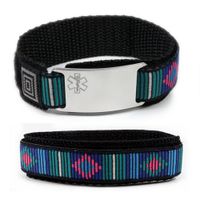 Seizure Disorder Sport Medical ID Alert Bracelet with Decorative Adjustable Wristband.