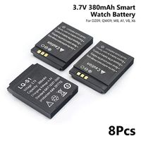 3.7V Rechargeable Li-ion Polymer Battery for Smart Watch DZ09 QW09 W8 8Pcs