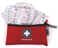 Adhesive Bandages – Pack of 305 Mixed Sizes Fabric Adhesive Bandages + Free Storage Bag. Tough and Flexible Cotton Elastic Fabric Strip Bands Aid Healing
