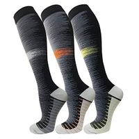Compression Socks for Men & Women(3 Pairs),15-20mmHg is Best Stockings for Running,Nurses,Athletic,Medical,Pregnancy,Travel-Boost Performance,Blood Circulation&Recovery(Multicoloured10,Small/Medium)