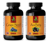antioxidant with Vitamin c - ACAI Berry - Grape Seed Extract - acai Grape - (2 Bottles Combo)